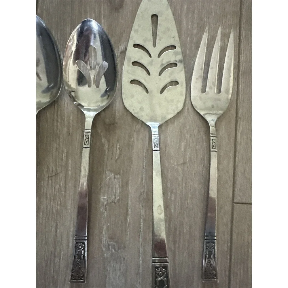 5‎ PCs ECKO Eterna SANTA CLARA Stainless Steel Flatware Silverware Serving Set